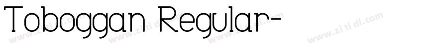 Toboggan Regular字体转换
